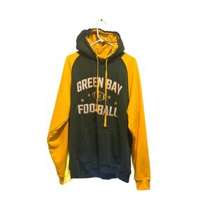 Green Bay Packers Football Hoodie Men's XL Embroidered Sleeve‎ Pullover